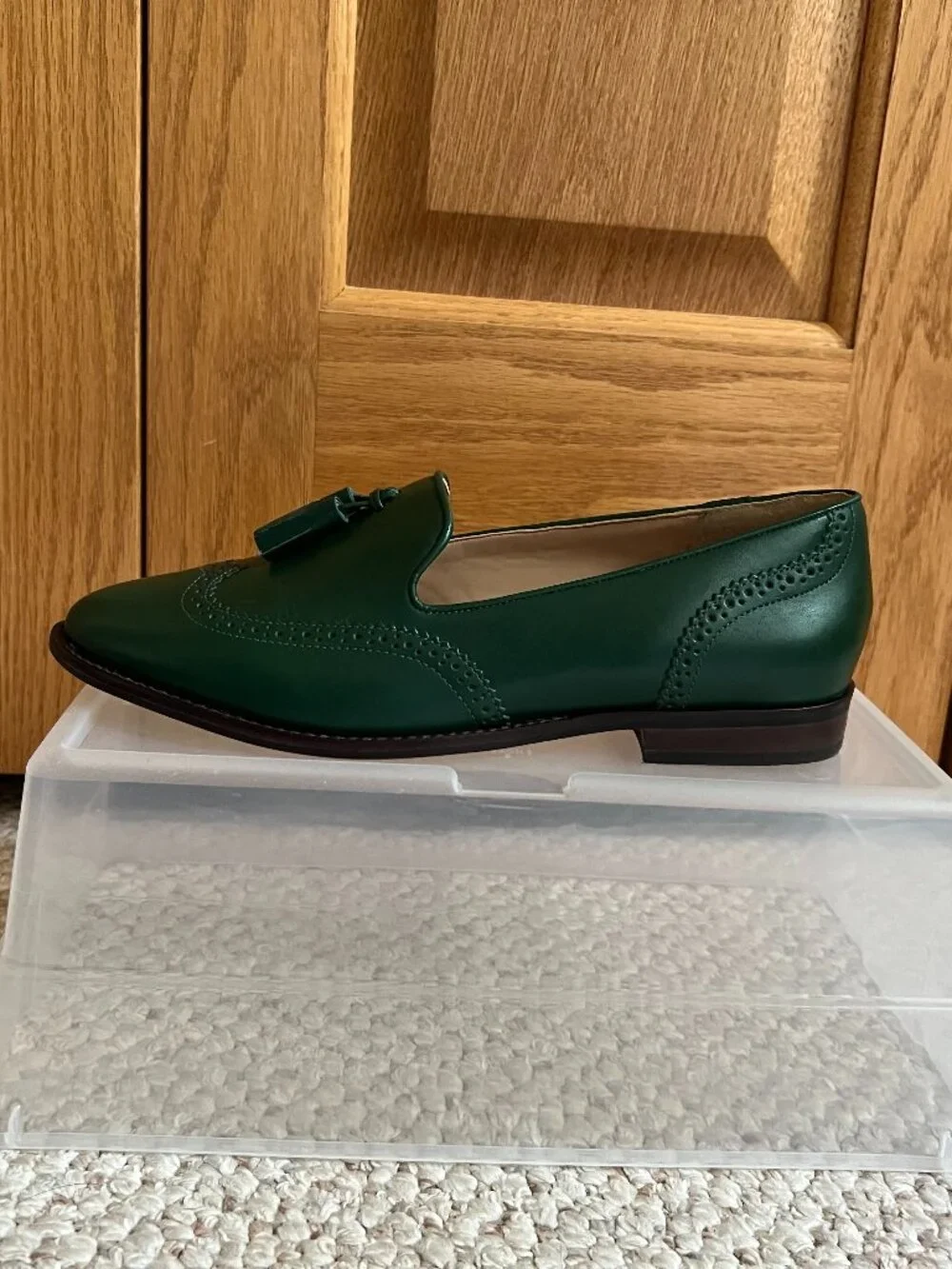 TALBOTS -- Leighton Tasseled Nappa Leather Brogue Loafer - NEW, with Box